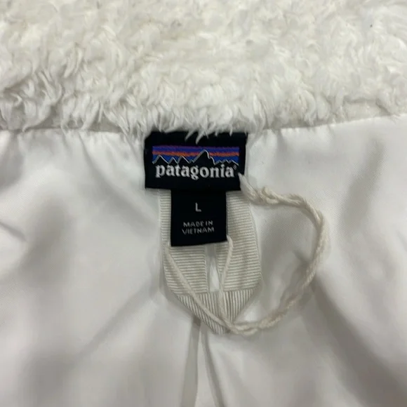 Patagonia Women's Los Gatos Fleece White Logo Jacket SZ L - Picture 12 of 16